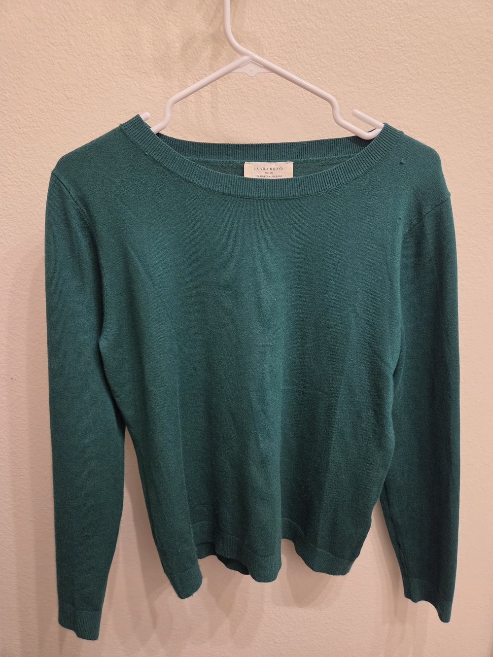 La Vila Milano Green Crewneck Sweater